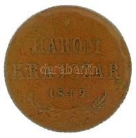 1849NB 3kr Cu csavaros krajcár, spion pénzzé alakítva T:XF,VF Hungary 1849NB 3 Kreuzer Cu spy coin (spy openable version) C:XF,VF