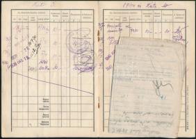 1939-41 Italmérési illetékfizetési ív füzet kitöltve, Miskolc