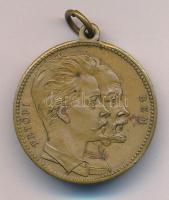 1899. "Petőfi - Bem / Emlék Érem 1899. március 15." kétoldalas bronz emlékérem füllel, mellszalag nélkül (33mm) T:AU,XF, pici peremhiba, kis patina