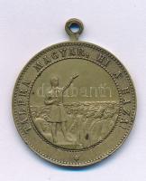1898. "Talpra magyar, hí a haza! / Emlékérem - Szabadságharczunk 50-ik évfordulóján 1848-1898" kétoldalas bronz emlékérem füllel (34mm) T:XF, pici peremhiba