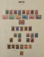 Németország 1945 előtt: német államok, Deutsches Reich, gyarmatok, külföldi posták, 1. és 2. világháborús megszállások, Feldpost, népszavazási területek, Danzig, Saar rendkívül tartalmas, elsősorban bélyegzetten gyűjtött gyűjtemény esetenként használatlan, postatiszta másodpéldányokkal. Jó minőségű bélyegekből összeállított, gondosan kezelt szép anyag, közel 6.000 bélyeg 3 db nagyméretű házilagos albumban, a használatlanok celofán csomagolásban. 2010 körüli értékelés szerint Mi EUR ~40.000.- Érdemes megnézni!!