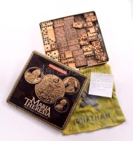 3 db régi domino készlet, csont és fa. 35+42+32 db