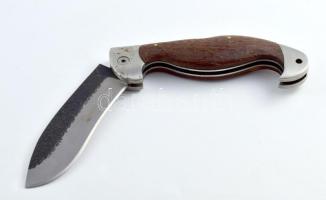 Boda Knife vadászkés, jelzett, nyitva h: 20,5 cm