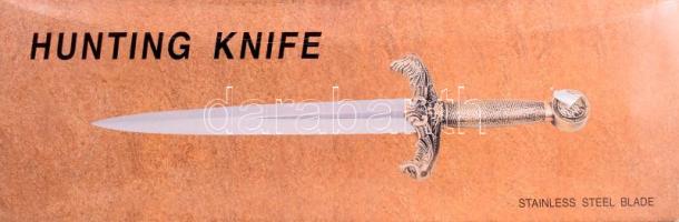 Vadásztőr fantázia kard, eredeti dobozában 42 cm