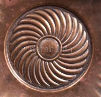 Kétrészes kínáló, asztalközép, ezüstözött alpakka 21 cm