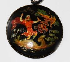 3 db orosz, festett fa fedeles notesz, nyaklánc és balzsamtartó