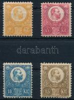 1883 Újnyomat 2kr, 5kr, 10kr, 15kr jó minőségű bélyegek (51.000)