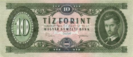 1969. 10Ft (9x) egymásutáni sorszámmal T:I,II+