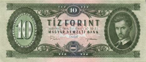 1969. 10Ft (9x) egymásutáni sorszámmal T:I,II+
