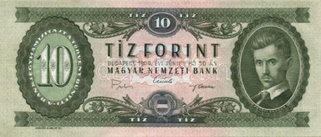1969. 10Ft (9x) egymásutáni sorszámmal T:I,II+