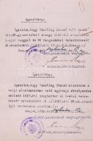 cca 1896-1918 Teszling József (1877-1960) császári és királyi ezredes kinevezési okmányai (kadét, ka...