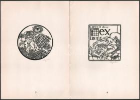 1966 Magyar Kisgrafika 1966. Bp., Kisgrafika Barátok Köre , 4 sztl. lev. + 10 db fa- és linómetszet ...