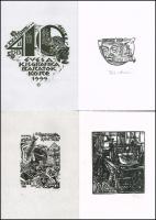 KBK 40. 10 db ex libris fametszetet tartalmazó mappa jelzett sorszámozott 73/110 Mappában. 14x22 cm ...