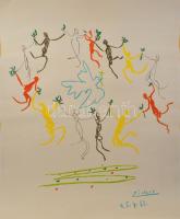 Pablo Picasso (1881-1973): La ronde de Jeunesse. Litográfia, papír, jelzett a nyomaton. 50x70 cm