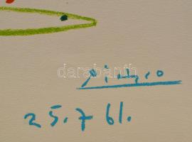 Pablo Picasso (1881-1973): La ronde de Jeunesse. Litográfia, papír, jelzett a nyomaton. 50x70 cm