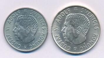 Svédország 1968U 2K Cu-Ni + 1971U 5K billon "VI. Gusztáv Adolf" T:AU
Sweden 1968U 2 Krono...