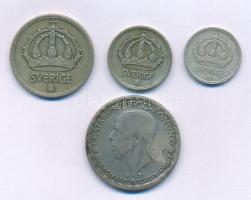 Svédország 1946. 10ö billon - 1K billon "V. Gusztáv" (4xklf) T:XF,VF
Sweden 1946. 10 Öre ...