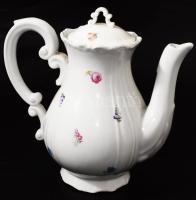 Zsolnay porcelán kanna, jelzett, kis kopással, m: 18 cm