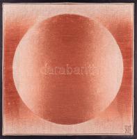 Napfogyatkozás. Szövetkép pár. 1989. Iparművészeti vállalat. Jelzett, keretben 30x30 cm