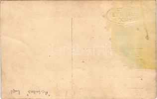 S. M. D. Achilles oldalkerekes gőzüzemű vontatóhajó télen a befagyott Dunán, Johann Eilingsfeld kapi...