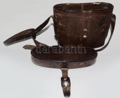 cca 1940 Carl Zeiss Jena 6x30 II. világháborús német távcső, jelzett, sorozatszámmal, sérült bőr kem...