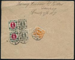 1922 Levél 11 db bélyeggel Bécsbe / Cover with 11 stamps to Vienna
