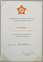 1978. "Szocialista kultúráért" műgyantás fém kitüntetés mellszalagon, tokban, adományozói ...