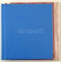 Használt állapotú négygyűrűs berakóalbum 6db műanyag berakólappal klf méretű érmék számára, összesen 148 férőhellyel