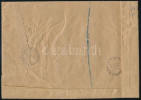 1949 Ajánlott levél tabos bélyegekkel tel Avivból Jeruzsálembe / Registered cover with stamps with t...