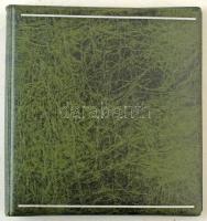 Használt állapotú négygyűrűs berakóalbum 7db műanyag berakólappal (közte két sérült) klf méretű érmék számára, összesen 112 férőhellyel