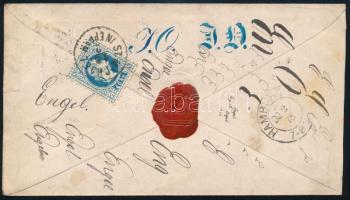 1875 5kr díjjegyes ajánlott boríték Hamburgba / Registered PS-cover to Hamburg