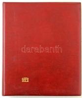 Használt állapotú gyűrűs berakóalbum 9db műanyag berakólappal klf méretű érmék számára, összesen 350 férőhellyel