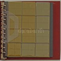 Használt állapotú gyűrűs berakóalbum 9db műanyag berakólappal klf méretű érmék számára, összesen 350...