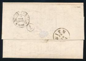 1867 25sld bélyeg levélen teljes tartalommal, Nürnbergbe / Cover with full content to Nürnberg