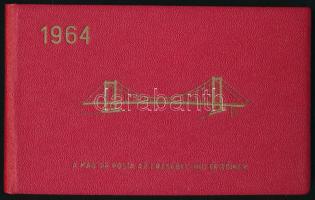 1964 Budapest hídjai sor + Erzsébet híd blokk a Magyar Posta 773. sorszámú ajándék emlékkönyvében