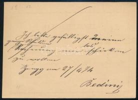 1874 2kr díjjegyes levelezőlap / 2kr PS-card kék / blue "(ZE)NGG"