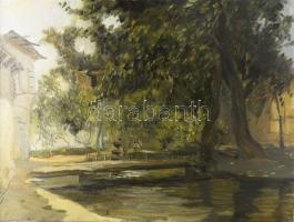 Umarov Madzsiddin: Tájkép. Olaj, vászon, jelzett 60x80 cm