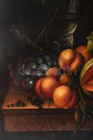 Jelzés nélkül: Csendélet dinnyékkel. Olaj, vászon, 50x40 cm