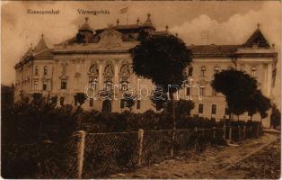 1917 Rimaszombat, Rimavská Sobota; Vármegyeház. Ifj. Rábely Miklós kiadása / county hall (EK)