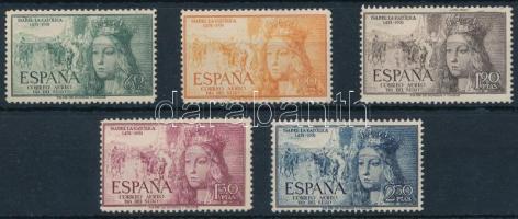 1951 500 éve született I. Izabella királyné sor Mi 998-1002 (Mi EUR 50.-)