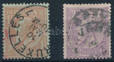 1884/1886 Forgalmi sor 2 záróértéke Mi 46-47 (Mi EUR 56.-)