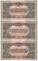 1944. 100P "A Vöröshadsereg Parancsnoksága" (6x) sorszámkövetők "CT 712418 - CT 71242...