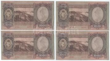 1943. 1000P (8x) sorszámkövetők "F 093 062746 - F 093 062753" T:F
Adamo P21