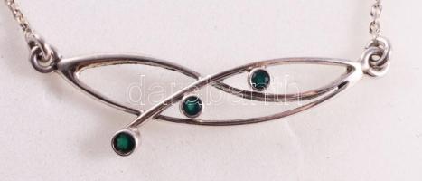 Bartha Mariann ötvösművész ezüst (Ag) nyaklánc és fülbevaló szett, jelzett, bruttó 5,4g