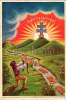 1938 Győz az igazság! Önrendelkezési jogot követelünk a Felvidék őslakosságának. Kiadja a Felvidéki Egyetemi és Főiskolai Hallgatók Egyesülete / Hungarian irredenta propaganda, Justice for Hungary (EB)