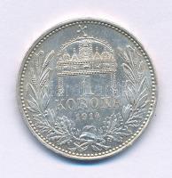 1914KB 1K Ag "Ferenc József" T:AU,XF Adamo K5.1