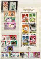 Észak-Korea modern motívum tétel sorokkal, blokkokkal, másodpéldányokkal 2 db 8 lapos, A/4-es berakó...