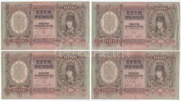 1943. 1000P (4x) sorszámkövetők "F 093 062755 - F 093 062758" T:F Adamo P21