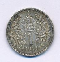 Ausztria 1915. 1K Ag "Ferenc József" T:XF,VF patina Austria 1915. 1 Corona Ag "Franz Joseph" C:XF,VF patina