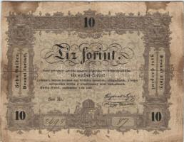 1848. 10Ft "Kossuth-bankó" T:III